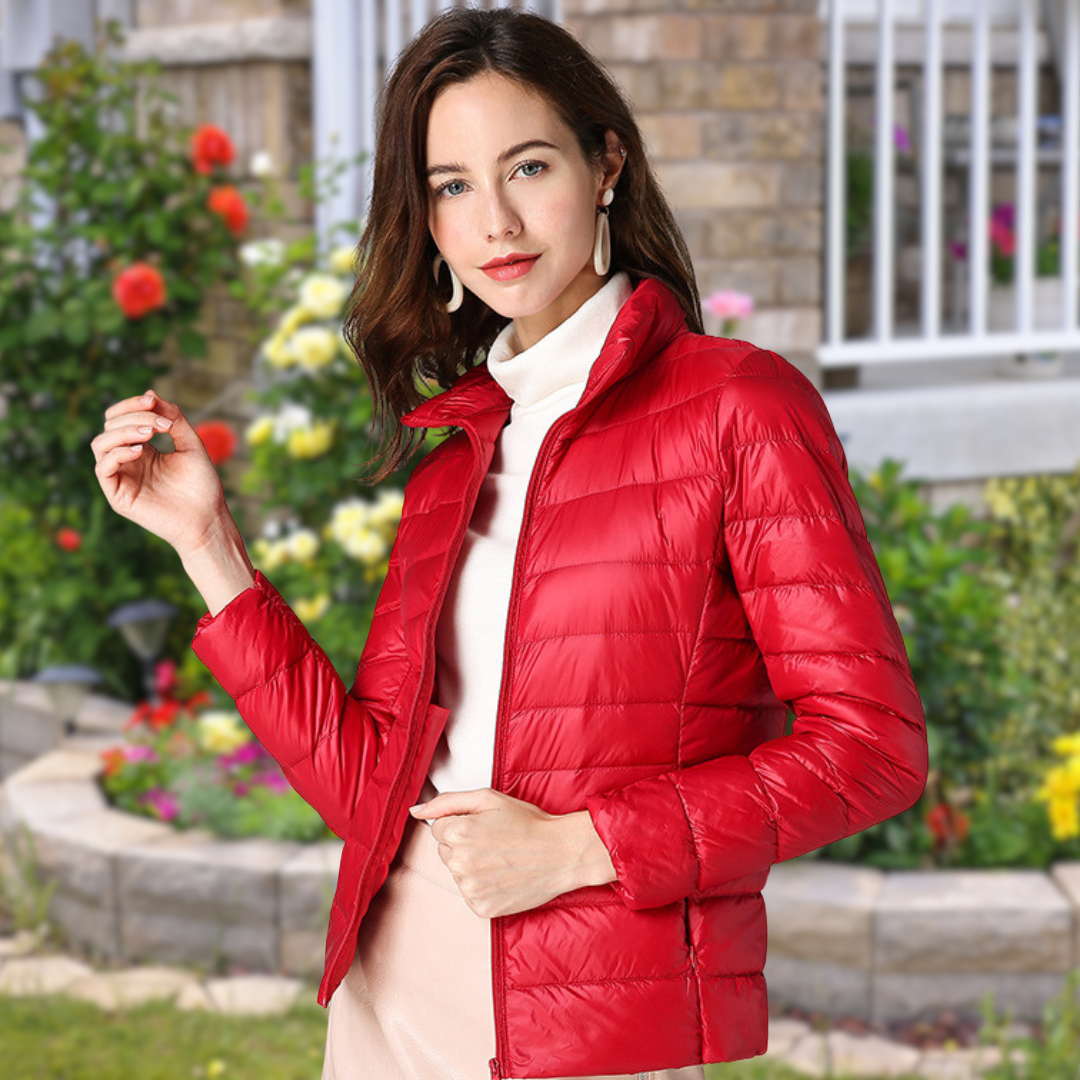 Isla – White Waterproof Puffer Jacket