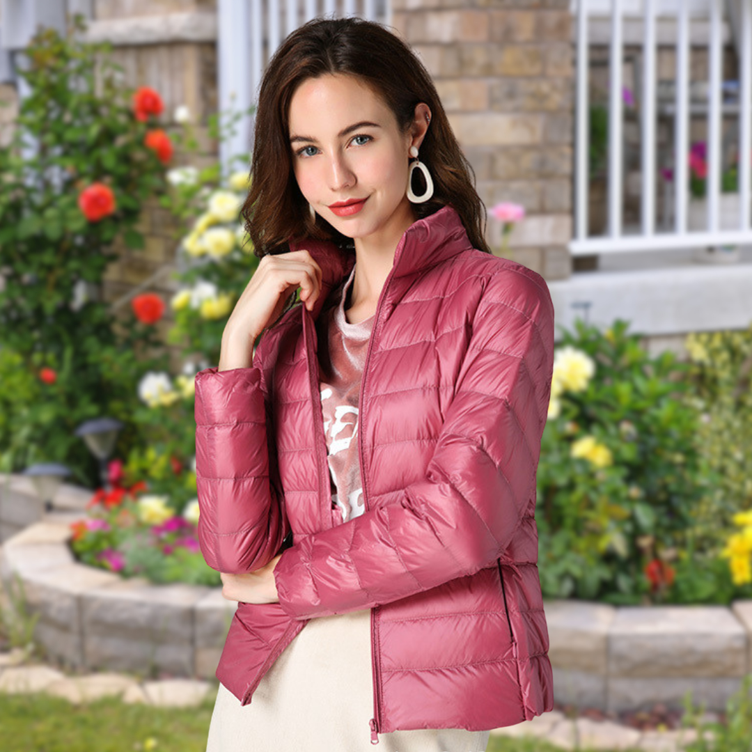 Isla – White Waterproof Puffer Jacket