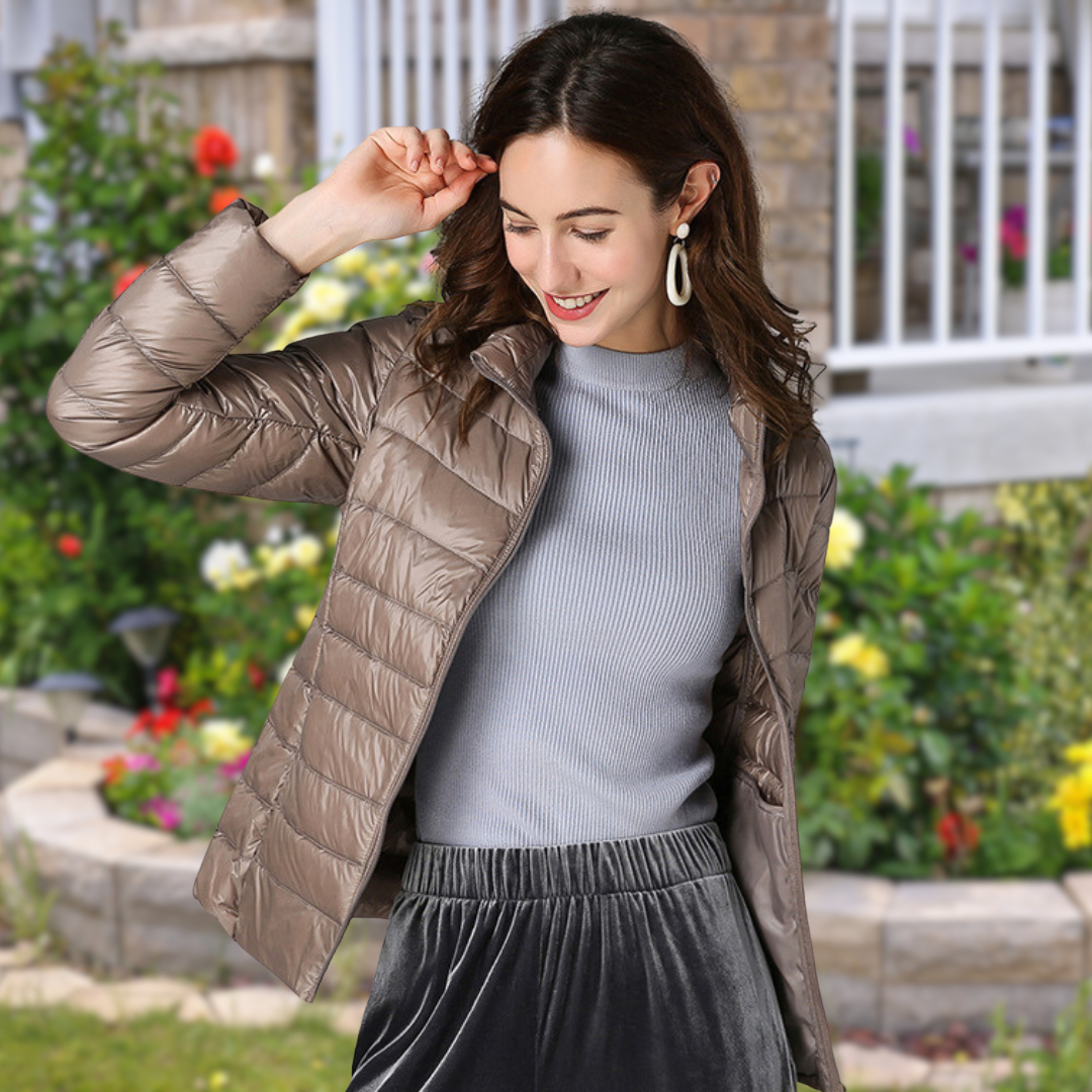 Isla – White Waterproof Puffer Jacket
