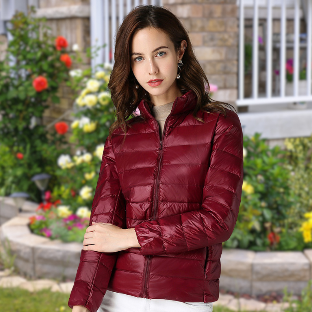 Isla – White Waterproof Puffer Jacket