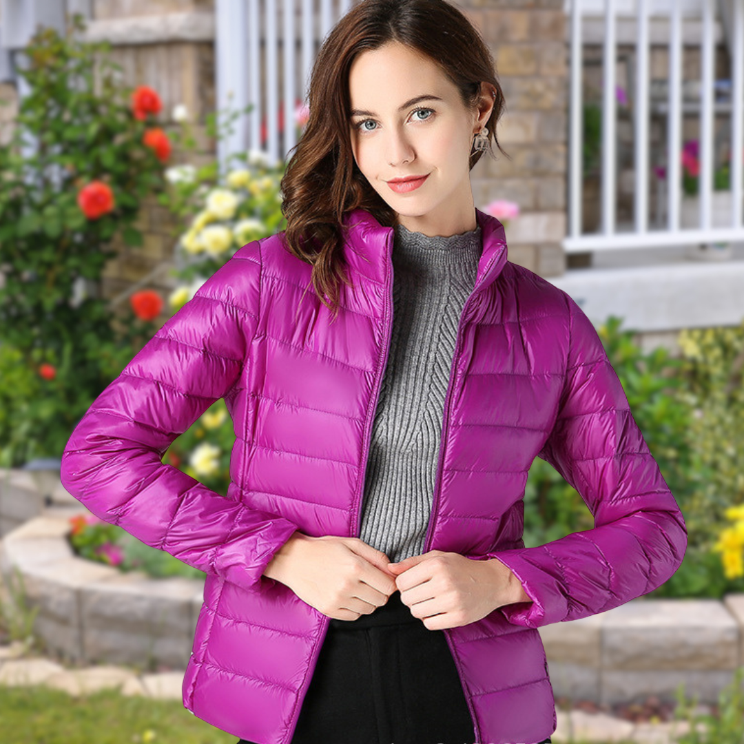 Isla – White Waterproof Puffer Jacket