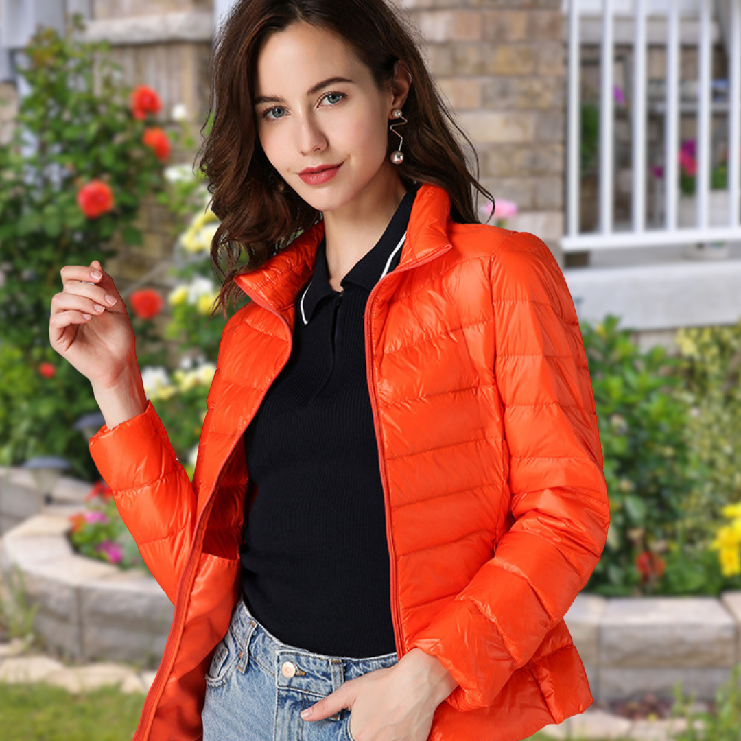 Isla – White Waterproof Puffer Jacket