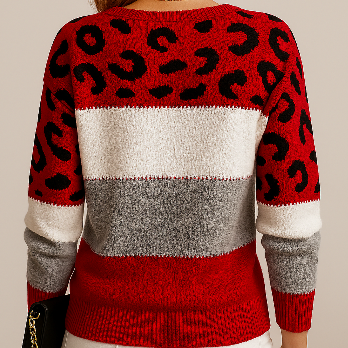 Cheyenne - Leopard Print Casual Sweater