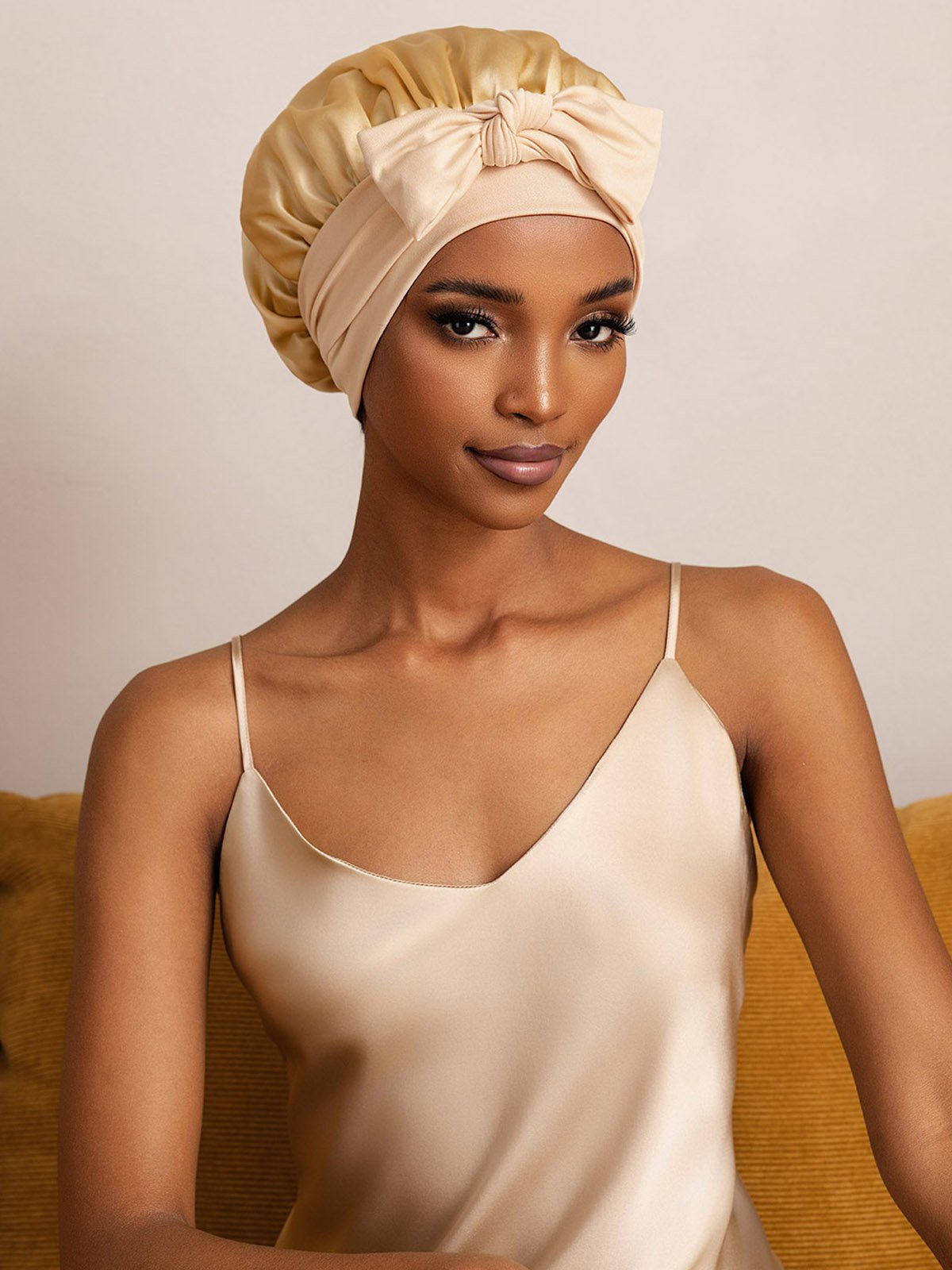 Nuvero PureSilk Bowknot Tie Bonnet
