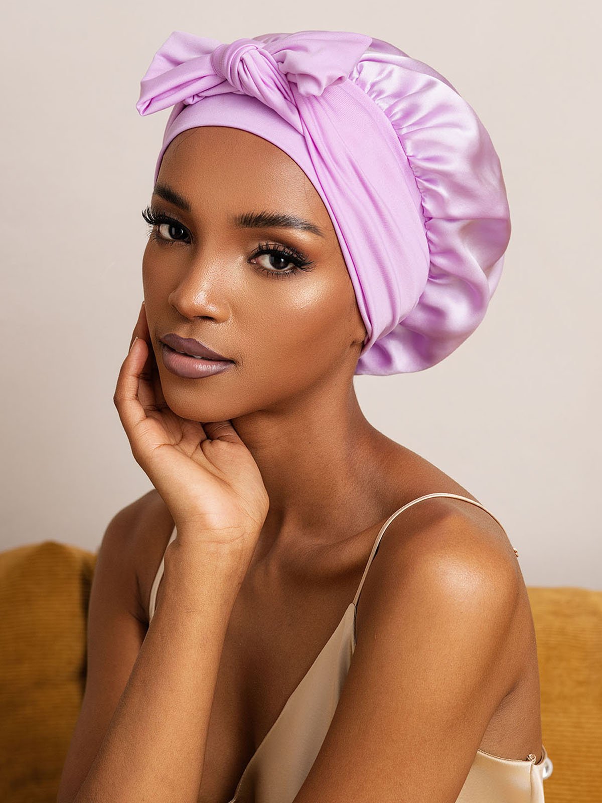 Nuvero PureSilk Bowknot Tie Bonnet