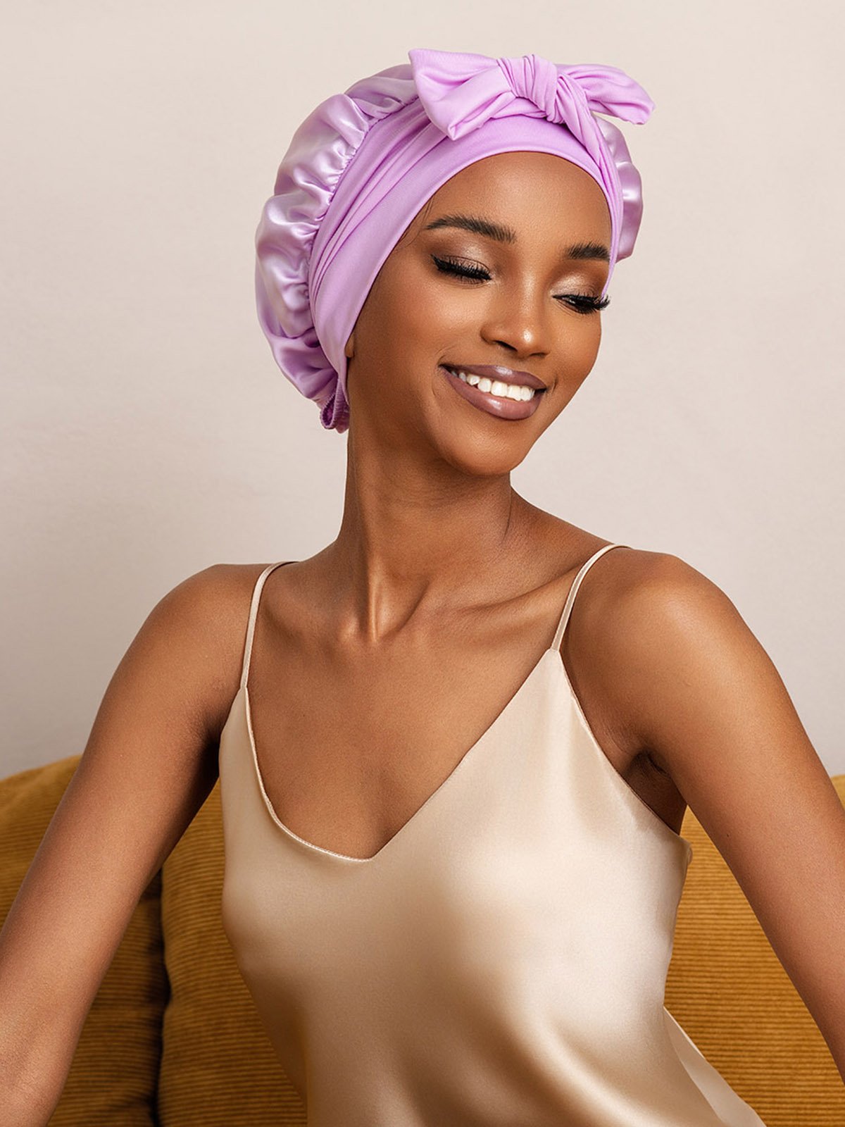 Nuvero PureSilk Bowknot Tie Bonnet