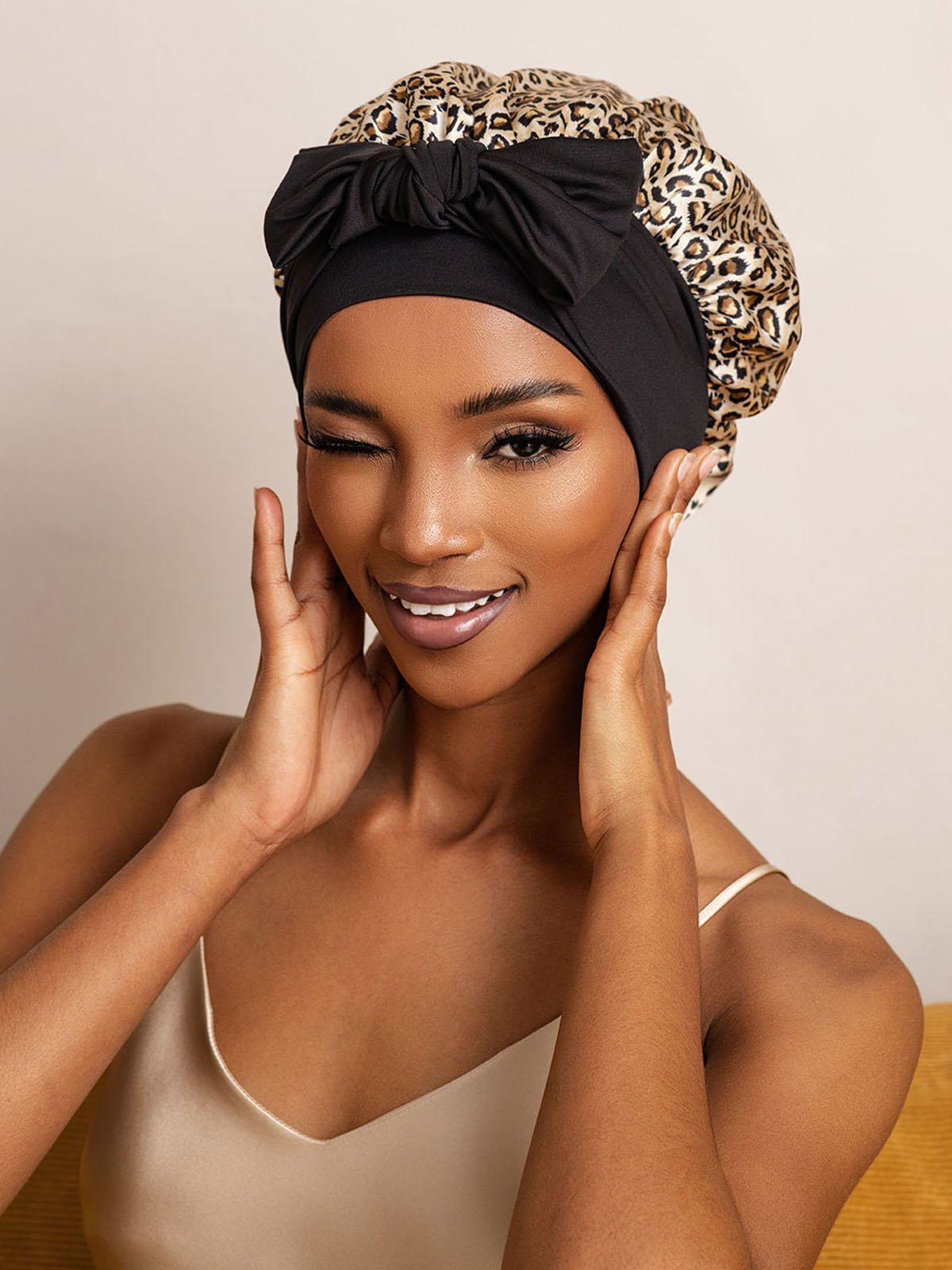 Nuvero PureSilk Bowknot Tie Bonnet