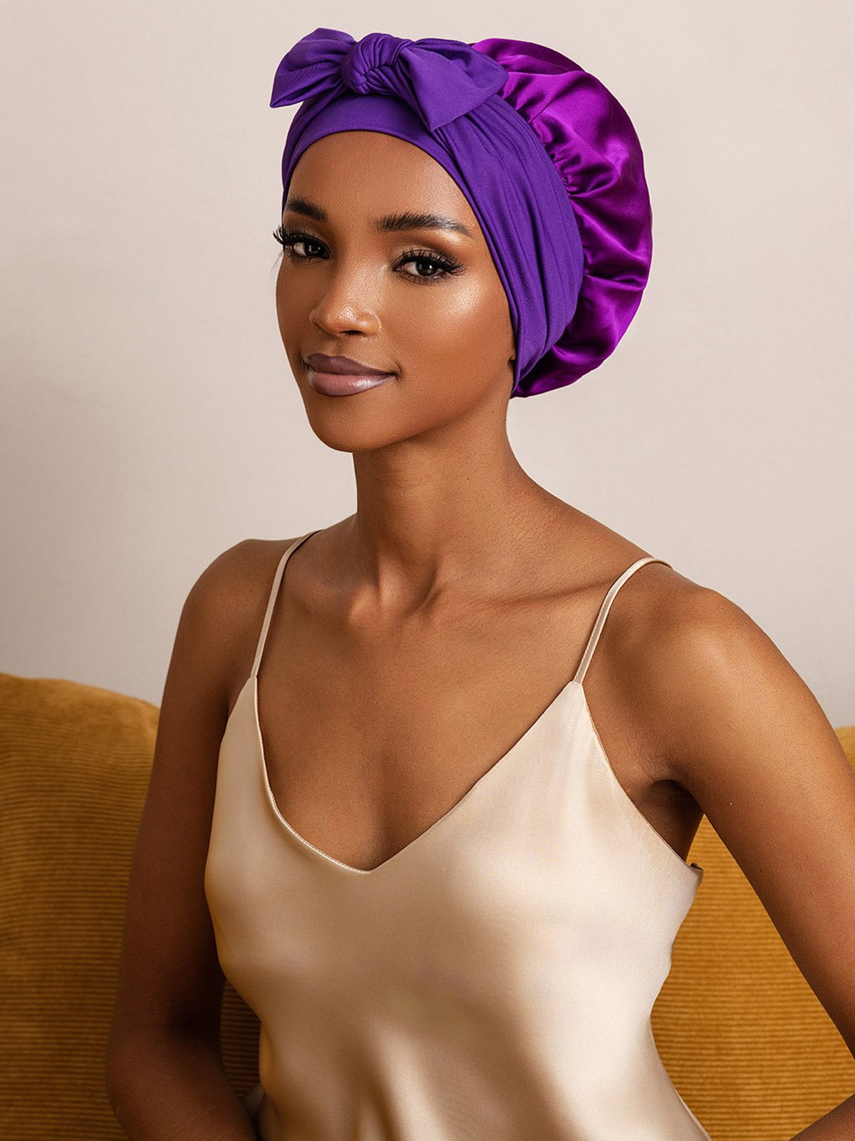 Nuvero PureSilk Bowknot Tie Bonnet