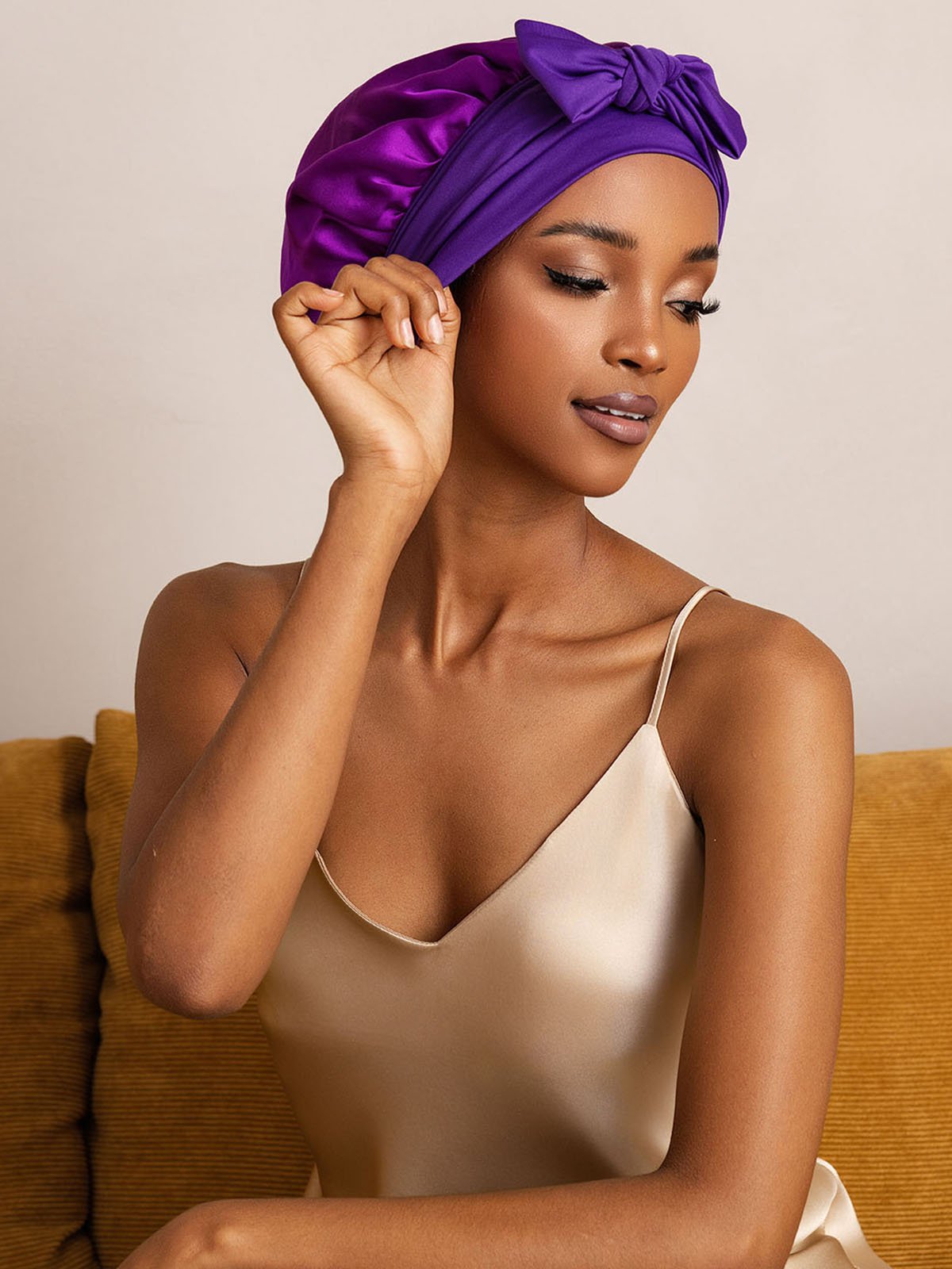 Nuvero PureSilk Bowknot Tie Bonnet