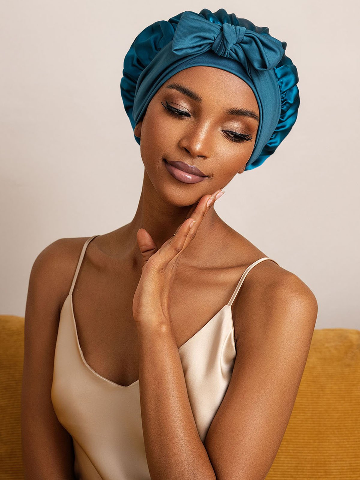 Nuvero PureSilk Bowknot Tie Bonnet