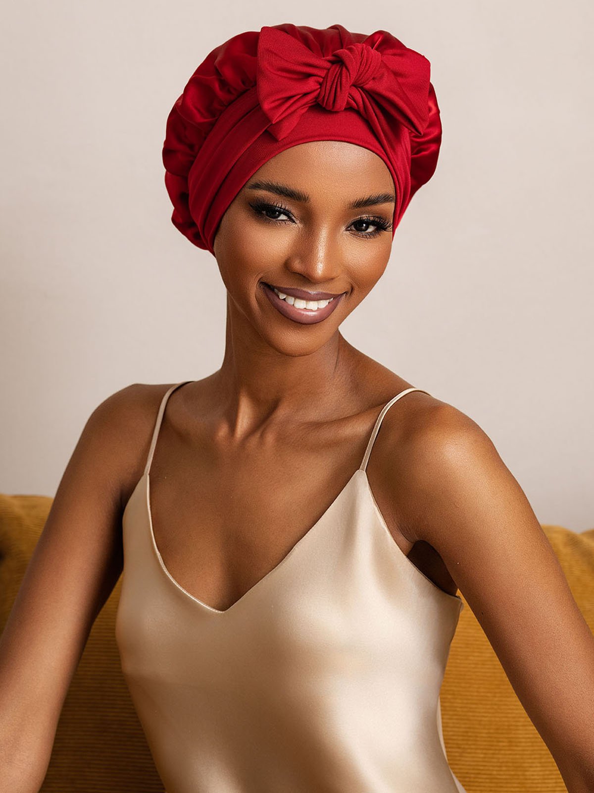 Nuvero PureSilk Bowknot Tie Bonnet