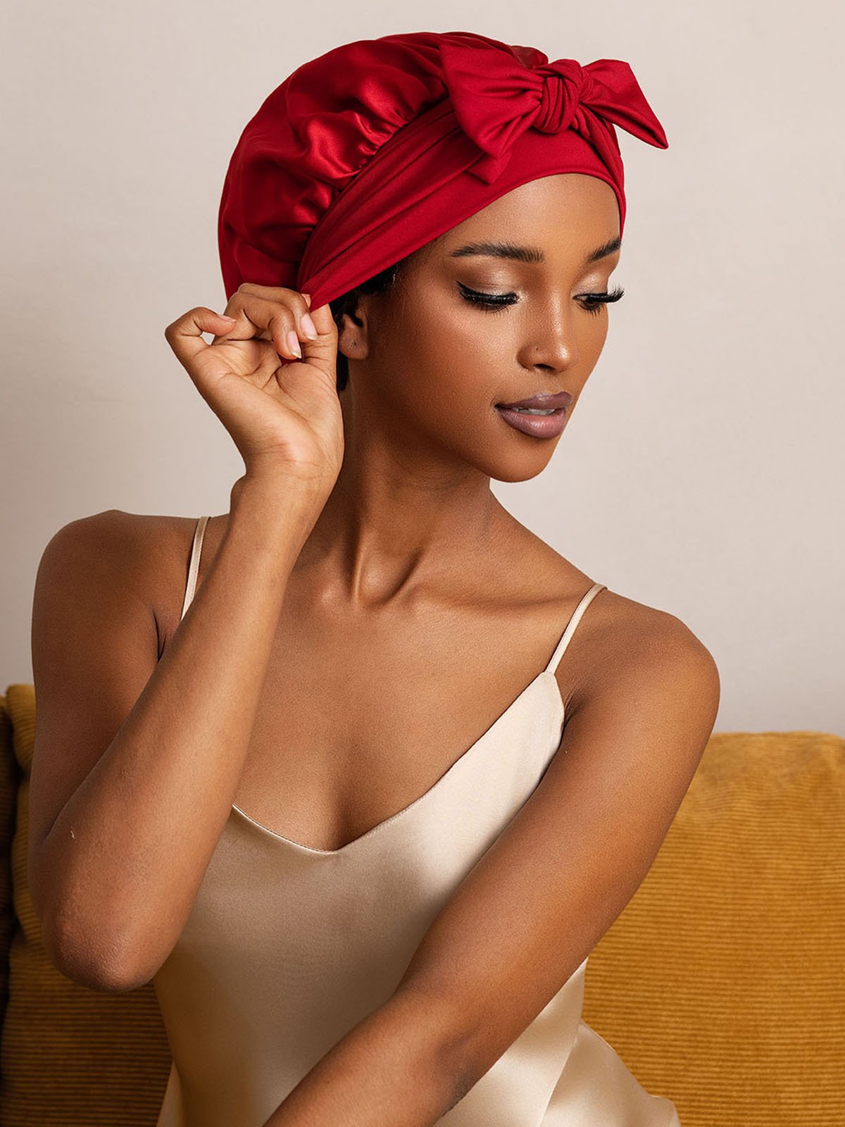 Nuvero PureSilk Bowknot Tie Bonnet